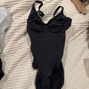 SKIMS Black One-Piece Bodysuit
